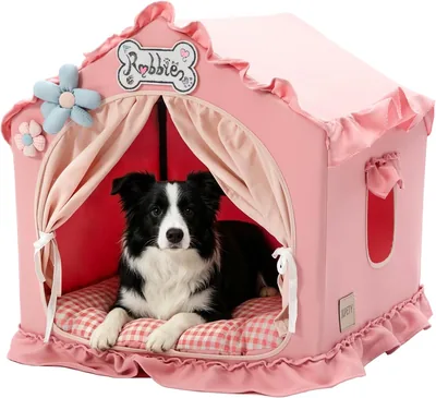 Dog House Tent Bed with Breathable Cover