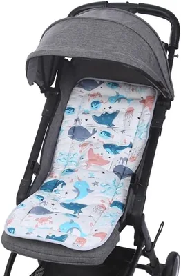 Universal Stroller Seat Liner - Breathable Cotton Baby Cushion
