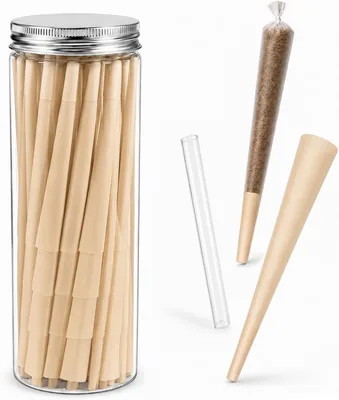 Stratovate 200 Piezas Conos Prerolados, Papeles Cónicos 110 mm (Marrón) | Natural sin Blanquear, Fácil de Llenar, Combustión Best Deal