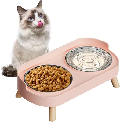 Comedero Alto Resistente a Salpicaduras para Gatos y Perros, BPDDKA, Mejor Precio — Mantén una Postura Correcta