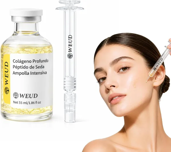 WEUD Serum Facial Coreano con Péptidos y Colágeno, Ampolla Intensiva para Piel Antiedad, Reafirma e Ilumina, 30+ Péptidos y 4 Colágenos