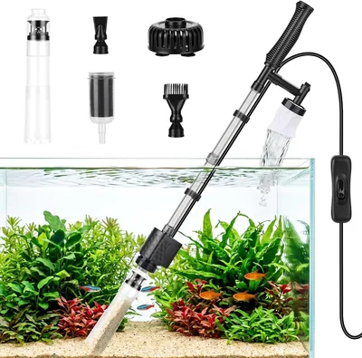 AQQA Fish Tank Cleaner 1200L/h Adjustable Electric Aquarium Gravel Cleaner Best Deal