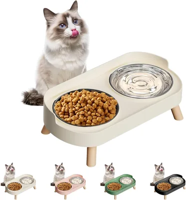 Comedero Alto Resistente a Salpicaduras para Gatos y Perros, Mejora la Postura, BPDDKA Best Deal