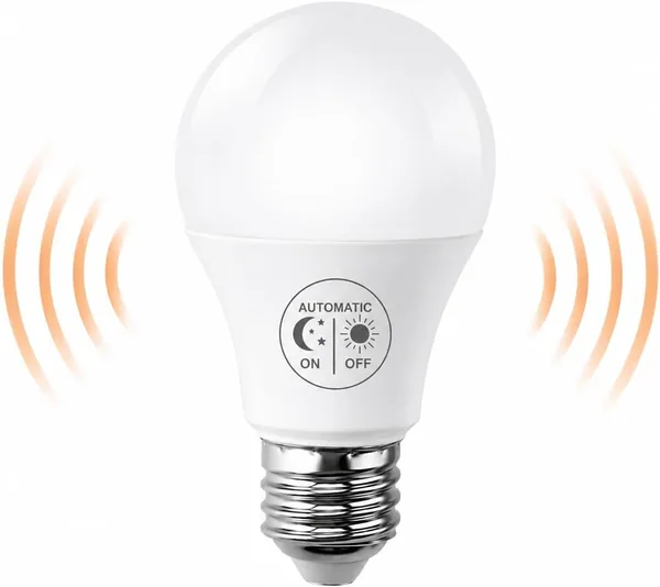 Silamp Lampadina LED 10W E27 Con Sensore Crepuscolare Accende e Spegne da sola L108-10W