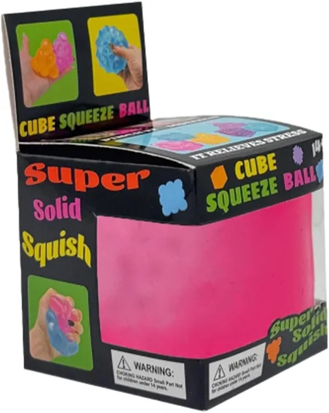 Nice Cube Squishy Stress Cube for Adults,Squishy Slow Rising Fidget Cube Sensory for Anxiety Stress Relief High Density Ice Squeeze Ball Cubes (E)