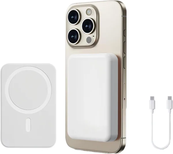 Power Bank Magnetico 10000mAh, Wireless Caricatore 20W Ricarica Rapida Powerbank