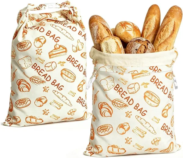 WDKXCN Wosk pszczeli na chleb, 2 szt. 43 x 33 cm, wielokrotnego użytku, płótno pszczele bawełniane torby na żywność z zamkiem - Najlepsza cena