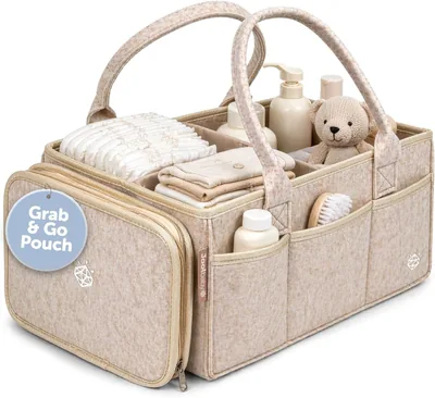 Jool Baby Tag-Along Diaper Caddy - Storage Organizer for Newborn Essentials