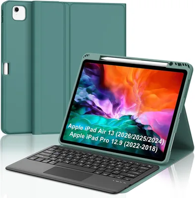 Trackpad Magnetic Keyboard with TPU Case - Dark Green
