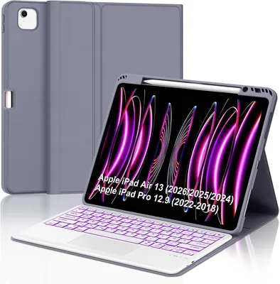 iPad Air 13 Case w/ Bluetooth Keyboard & Trackpad - Purple