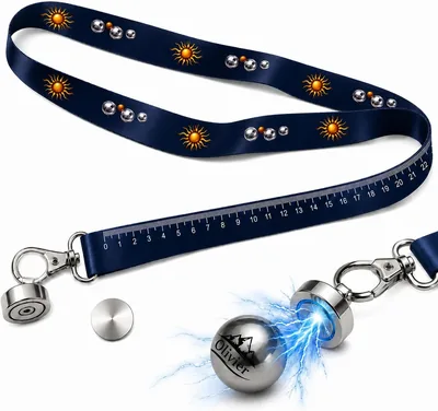 Ramasse Boules de Pétanque Magnétique Custamix avec Aimant et Rondelle - Accessoire Lanière 65cm, Meilleur Prix