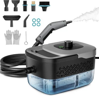 Pulitore a vapore portatile 1800W con serbatoio da 1.6L, 4 livelli di vapore | Riscaldamento in 15s, cavo da 3.5m