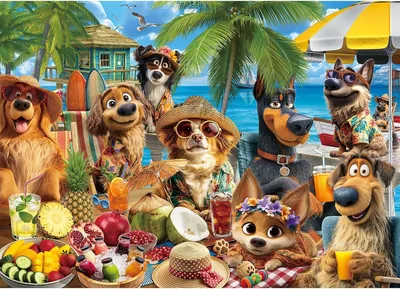 HUADADA 1000 Piece Tropical Puzzle - Eco Matte Oil Print