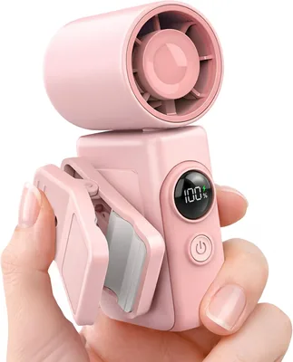 Clip-On Portable Fan 50% Off: 13500 RPM, Rechargeable Handheld Mini Fan with LED Display & 360° Rotation