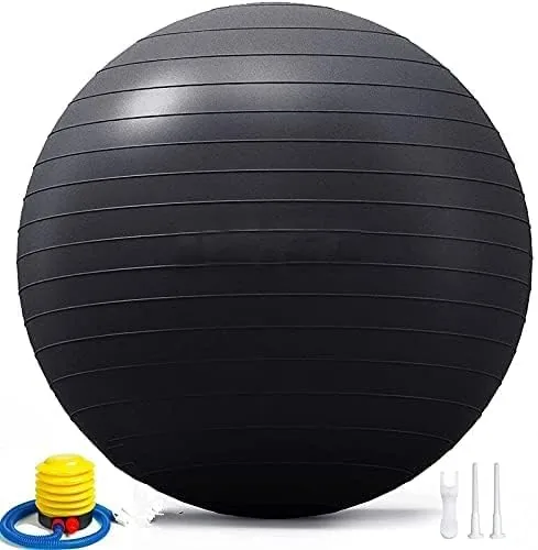 Pelota de Pilates, Pelota para Yoga Grande, Pelota de Resistencia Estática con Bomba para Ejercicios de Estabilidad,Pelota de