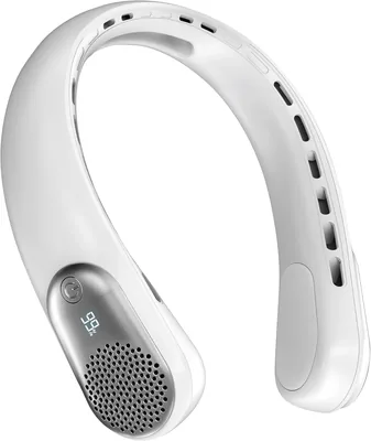 Peiyuu Halsventilator mit LED-Anzeige - 360° Kühlen ohne Blätter - Ladefähig - 4000mAh - 3 Geschwindigkeitsstufen