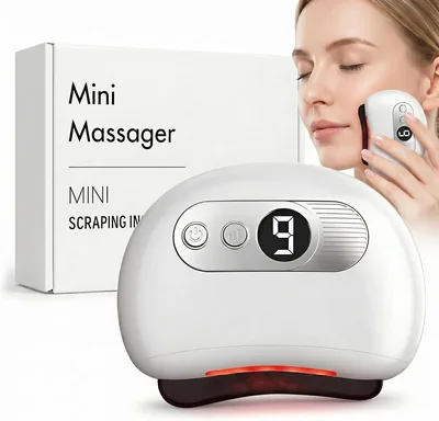 FEOKELY Gua Sha Eléctrico Masajeador Facial 9 Niveles Calor y Vibración, Tu Mejor Aliado para Lucir Hermosa y Radiante, Regal - Best Deal