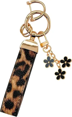 Nymora Leather Leopard Charm Keyring - Best Deal