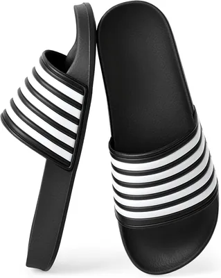 BYHANG Chanclas de Playa para Hombre y Mujer, Sandalias con Rayas EVA Antideslizantes para Baño, Casa y Tiempo Libre