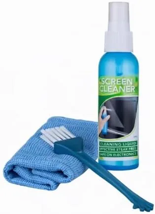 Screen Cleaner Spray Kit with Microfiber Cloth & Brush