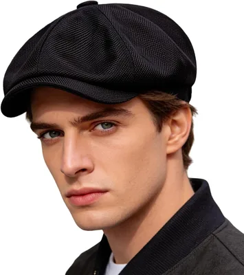 Idopy Men's Newsboy Cap - Lightweight Breathable Beret