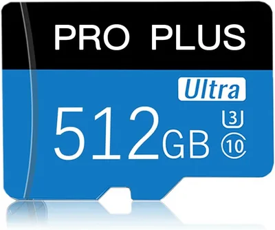 512GB Micro SD-Karte mit Adapter (Klasse 10 Hochgeschwindigkeit) für Kamera und Dash Cam