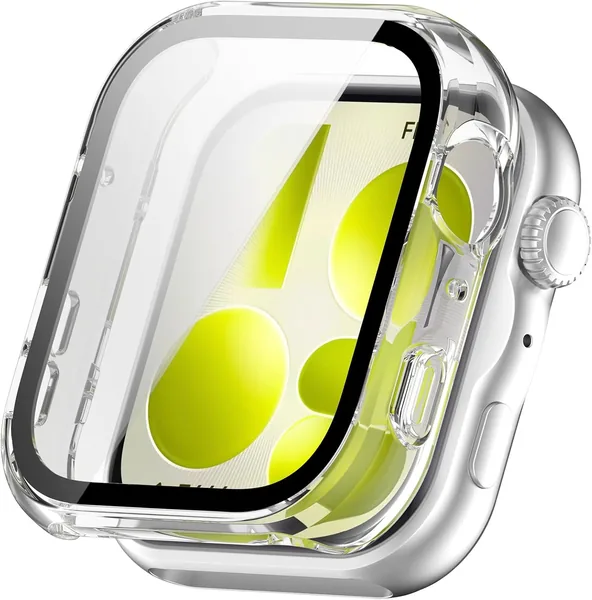 Huawei Watch Fit 5 Case - Hard Protective Case with Tempered Glass Screen Protector