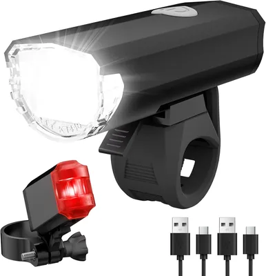 Gobikey Fahrradleuchte-Set, StVZO-zugelassen, IPX6 wasserdicht, Front- und Rücklicht, LED