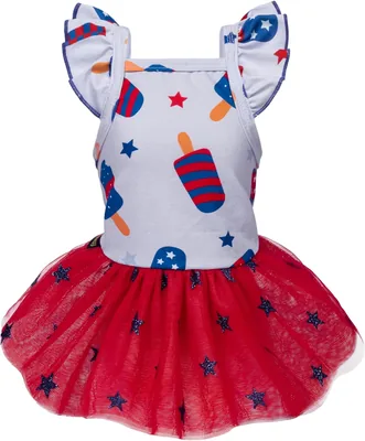 Fitwarm 4th of July Dog Dress - Blue Red Medium Best Deal