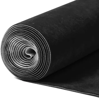 50cm x 150cm Self Adhesive Felt Sheet - Soft Black