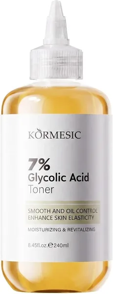 7% Glycolic Acid Daily Glow Toner 240ml - Gentle Face Exfoliant for Radiant Skin, Pore Refining & Smoothing - Alcohol-Free, Suitable for All Skin Types