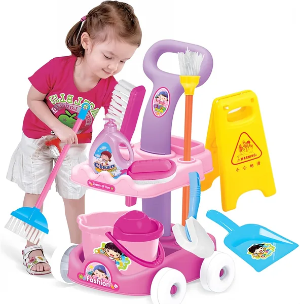 Kids Cleaning Toy Set, Pretend House Cleaning Tools, Portable Lightweight Household Cleaning Tools, New Detachable Kids Cleaning Sets, Perfect Gift for Toddlers