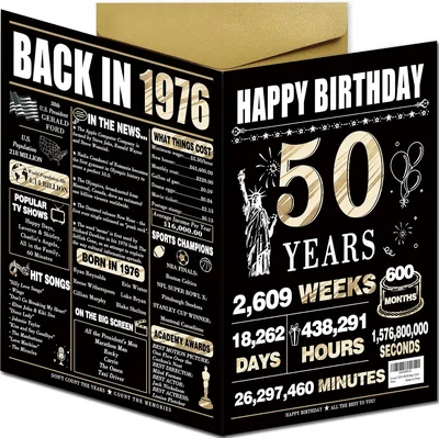LiiuLi 50th Birthday Card - 55% Off