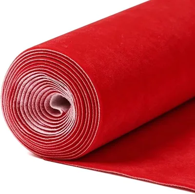 50cmx150cm Red Felt Fabric - Sticky Back Sheet for DIY & Drawer Lining