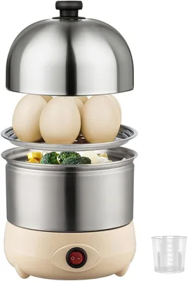Rescien Rapid Electric Egg Boiler 12 Egg Auto Shut-Off Stainless Steel