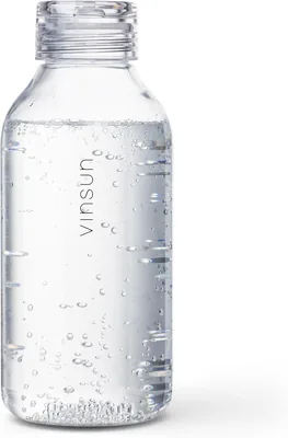 VINSUN Butelka do picia 750 ml przezroczysta - zabezpieczona przed wyciekiem, idealna dla napojów gazowanych, bez B
