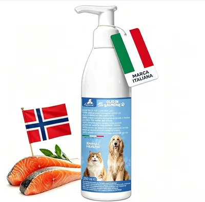 Aceite de Salmón Aceptable para Perros y Gatos, 100% Natural de Noruega, Prensado en Frío, Enriquecido con Omega-3, EPA y DHA, 100ml