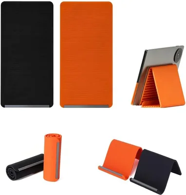 Soporte para Celular y Tablet Plegable de Silicona 2 Piezas, Base Antideslizante, Ajustable, Compatible con Todos los Dispositivos