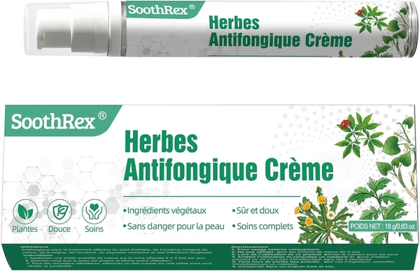 Crème antifongique à base de plantes - Crème Hébra pour le pied d'athlète, la teigne et l'eczéma marginé, formule hydratante