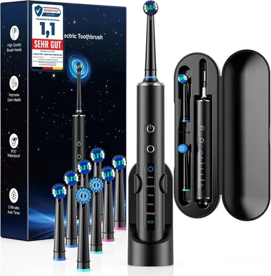 Rotating Electric Toothbrush - 8 Brush Heads, Best Deal