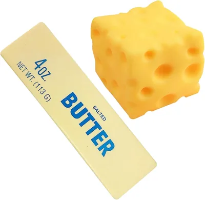 Squishy Formaggio Butter Squishy: Stress Relief Toy con Molda e Fori Reali