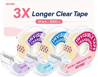 Sooez Invisible Tape 3 Mega Rolls