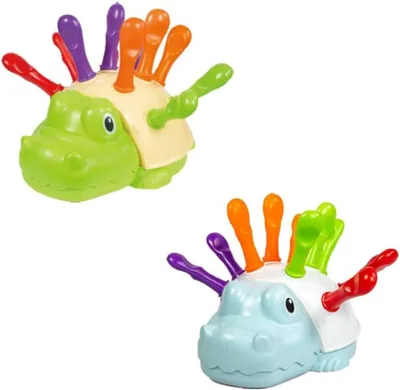 Hedgehog Fine Motor Skill Toy 2-Pack - Colourful Peg Quills for Kids