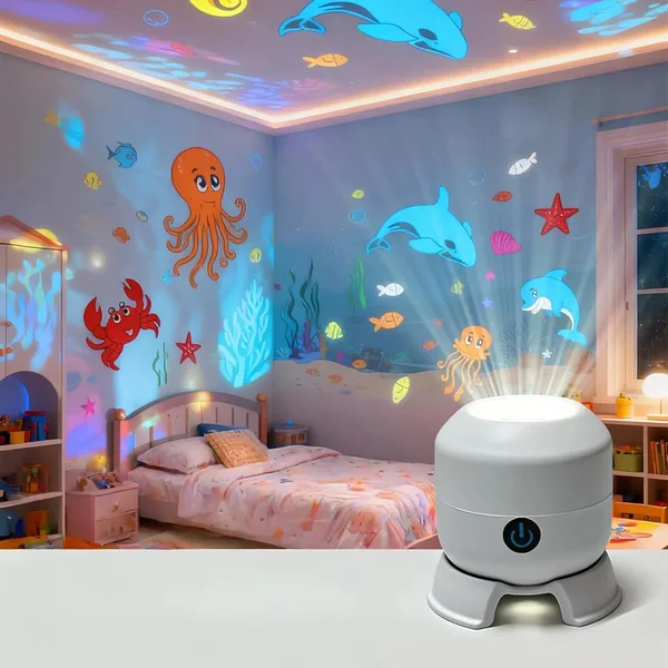 Dujuanus Proiettore di luce LED rotante dinamico per bambini