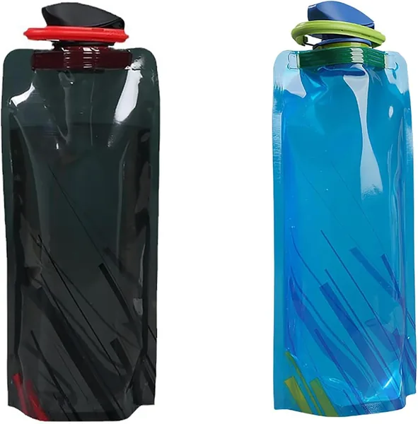 Botella de agua plegable Genérico 2PCS, 700ML Botella reutilizable de viaje