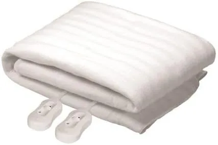 Double Electric Heated Blanket 188x137 cm Dual Control Fleece Overheat Protection Winter Best Deal