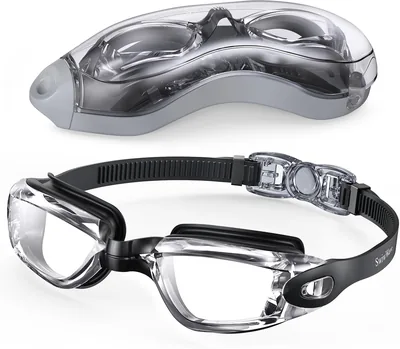SwimWave Schwimmbrille für Erwachsene wasserdicht mit Aufbewahrungset | Anti-Leck Anti-Beschlag UV-Schutz verstellbares Kopfband