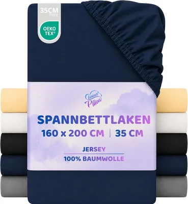 Cloud Pillow Dra-på-lakan 160x200 cm, Jersey för höga madrasser, 100% Bomull - Best Deal