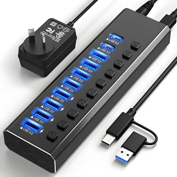 CyperEver USB Hub 3.2 10-Port Best Deal