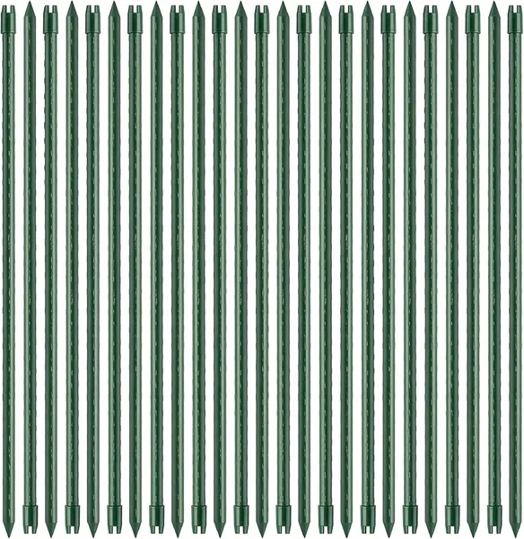 IlGruppone 25 Pezzi Paletti in Acciaio per Piante Bastoni di Supporto Stecche per Orto e Recinzioni Tutori di Varie Misure Resistenti - 210 cm - 16 mm